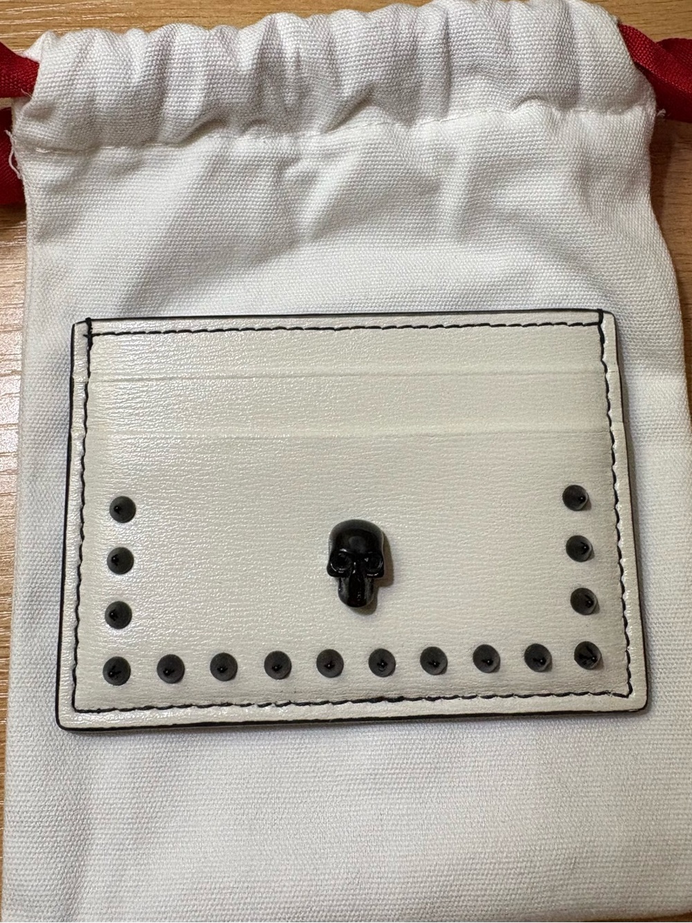 Alexander McQueen Skull Studded Card Holder
